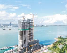海口首個裝配式全鋼結構項目封頂