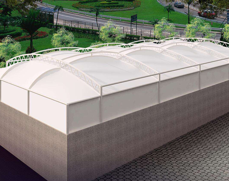 污水處理場的棚蓋張拉索膜結構介紹