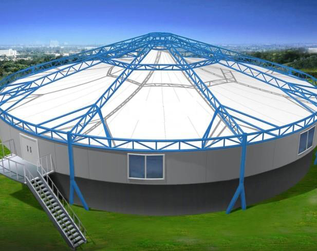 污水處理廠的棚蓋張拉索膜結構介紹