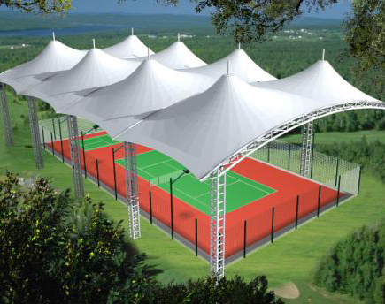 佛蘭空間膜結構公司解讀網(wǎng)球場膜結構遮陽棚