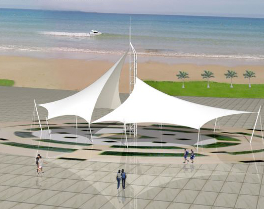 膜結(jié)構(gòu)景觀應(yīng)符合廣場(chǎng)的整體設(shè)計(jì)