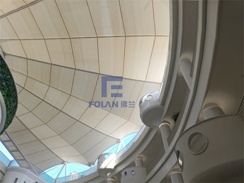 歷時(shí)20天，廈門扇形中庭膜結(jié)構(gòu)已竣工完成